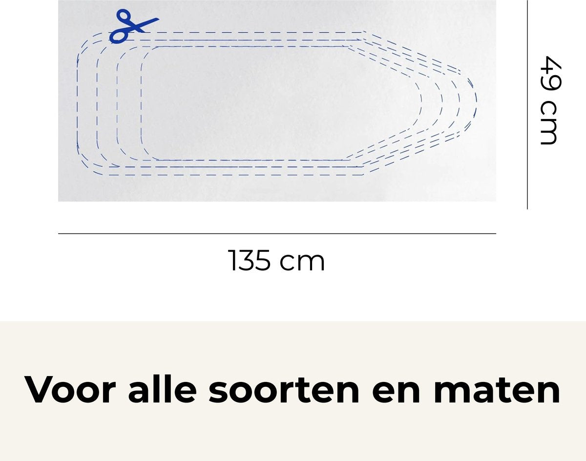 STAUS&BACH Ironiq Pad - Strijkplank Vilt - Tafelstrijkplank molton onderlaag - 135 x 49 cm - Strijkplankonderlaag - afbeelding 2