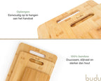 Budu Snijplankenset 3 stuks - Snijplanken bamboe - afbeelding 5