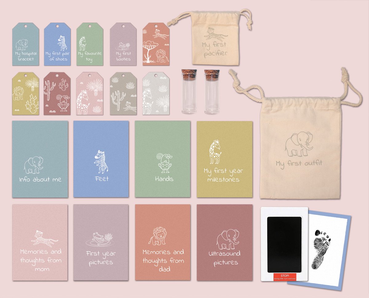 LUVION Baby Memory Box - 23-delige herinneringsset - afbeelding 2