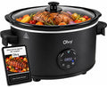 Olvy Digitale Slowcooker met Timer - Incl. Slowcooker e-kookboek - PFAS-vrij - 6 Liter - Keramische binnenpan - afbeelding 1