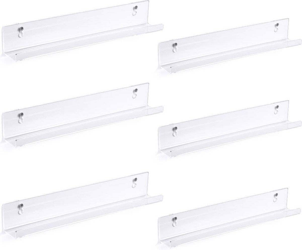 LP Houder aan de Muur - 6 stuks - Transparant - Opbergsysteem - Vinyl - Platen - Ophangsysteem - Wissellijst - Inclusief bevestigingsmateriaal - afbeelding 2