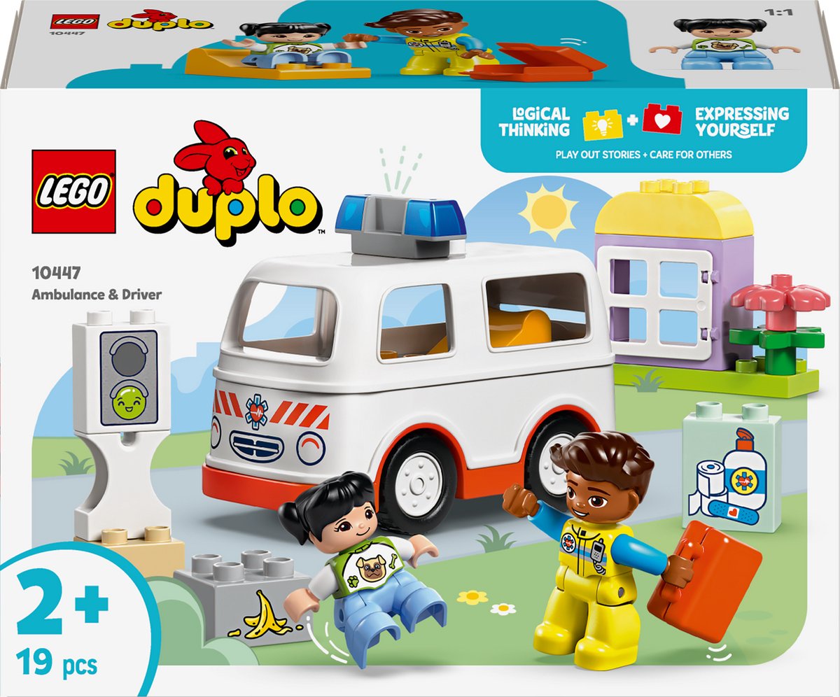 LEGO DUPLO Ambulance met chauffeur - afbeelding 1