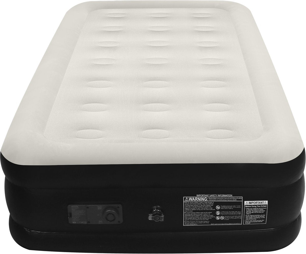 Eenpersoons luchtbed met ingebouwde elektrische pomp - 190x97x38 cm - Zelfopblazend 1 persoons luchtmatras - Logeerbed Twin - FLOAT NimbusRest - afbeelding 5