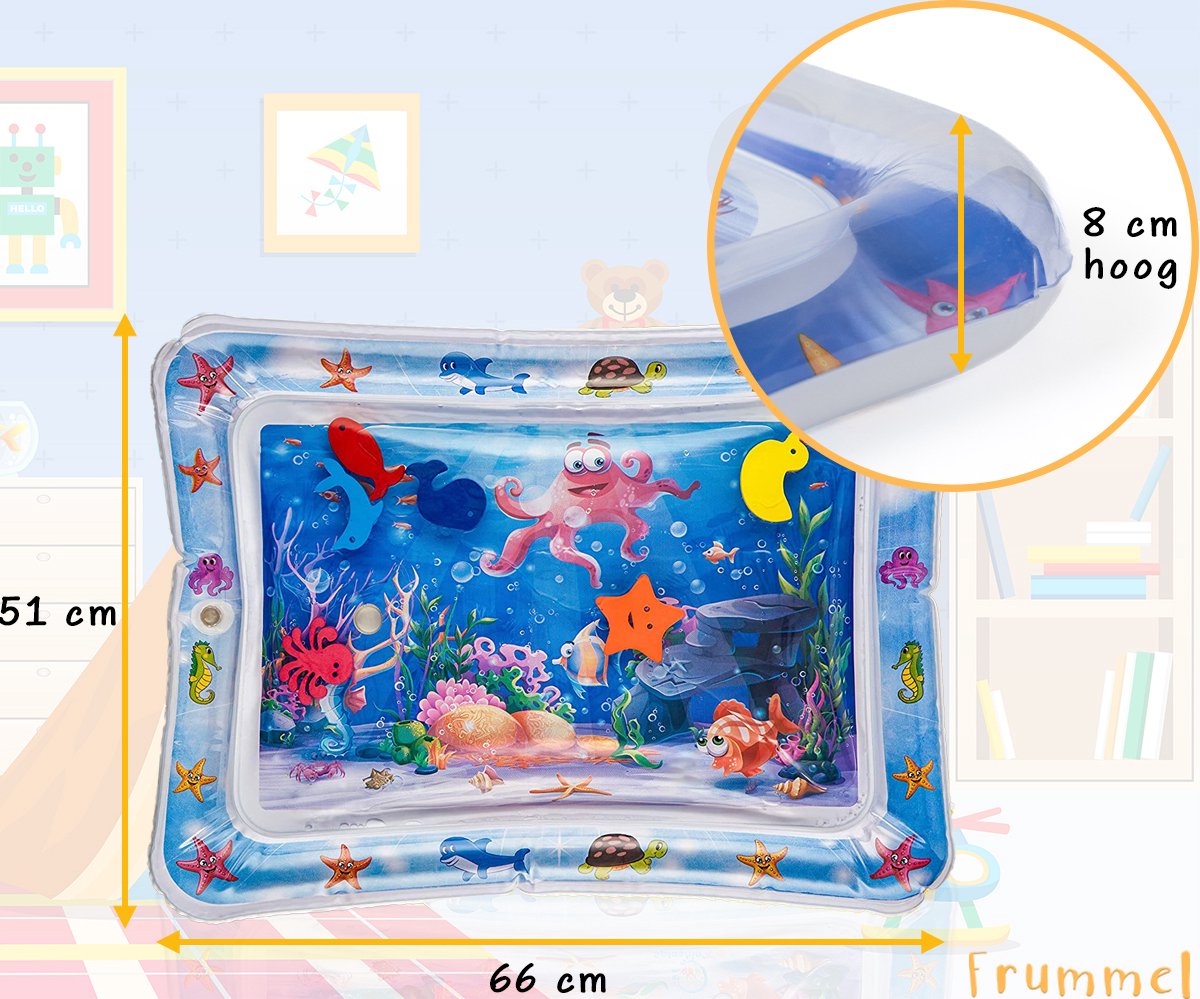 Frummel Waterspeelmat Baby – Watermat – Speelkleed – Opblaasbaar – Waterspeelgoed Baby - Kraamcadeau - Octopus - afbeelding 3