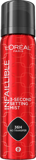 L'Oréal Paris Infaillible 3-second Setting Mist - Transferproof in 3 seconden - Houdt make-up tot 36u* mooi - 75ml - afbeelding 1