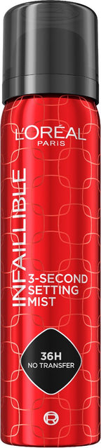 L'Oréal Paris Infaillible 3-second Setting Mist - Transferproof in 3 seconden - Houdt make-up tot 36u* mooi - 75ml - afbeelding 1