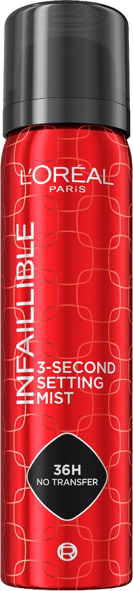L'Oréal Paris Infaillible 3-second Setting Mist - Transferproof in 3 seconden - Houdt make-up tot 36u* mooi - 75ml - afbeelding 1