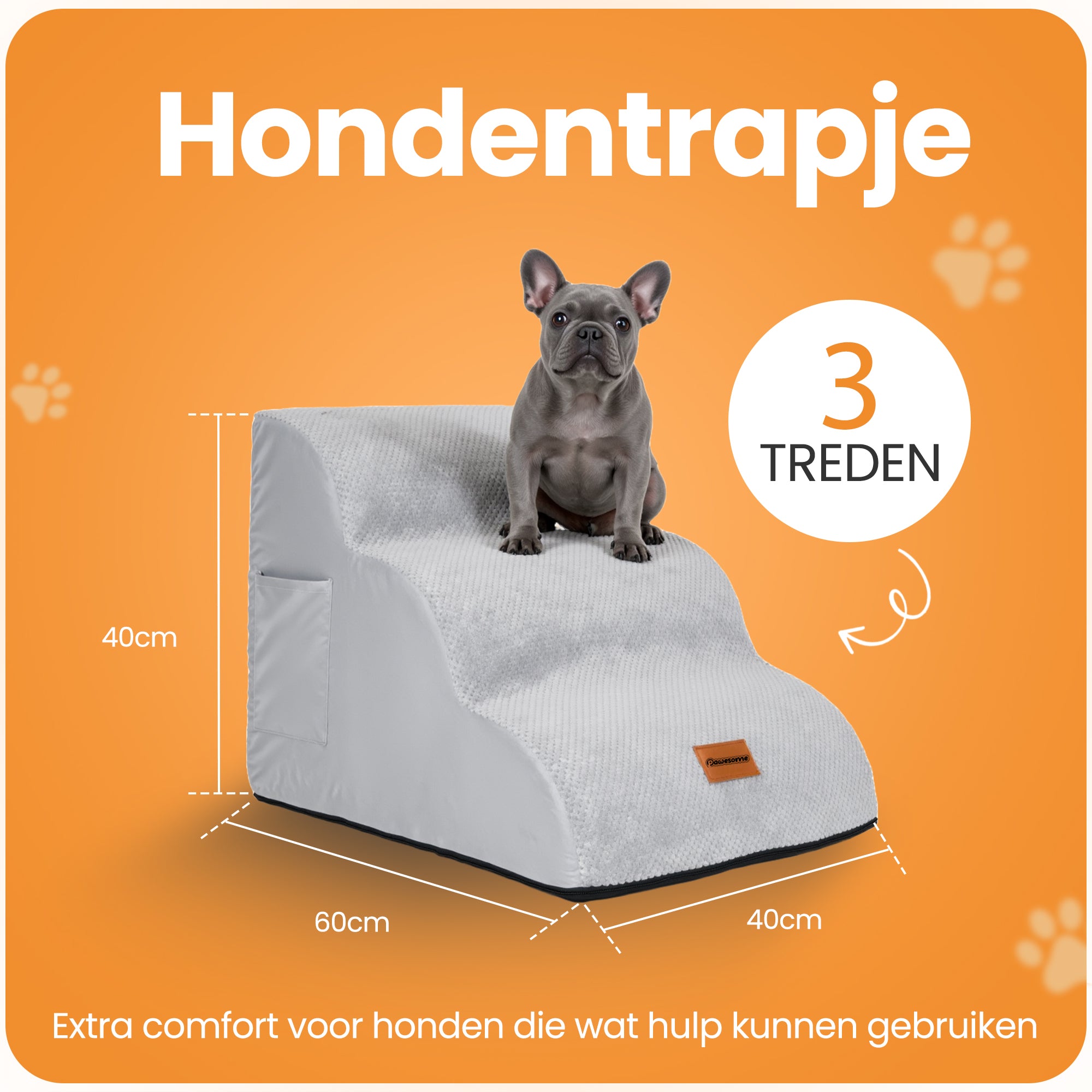 Pawesome - Hondentrap - Grijs