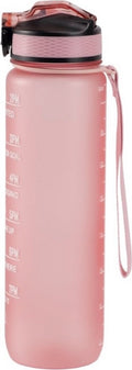 Motivatie Waterfles Rosé - 1 Liter Drinkfles - Waterfles met Rietje - afbeelding 1