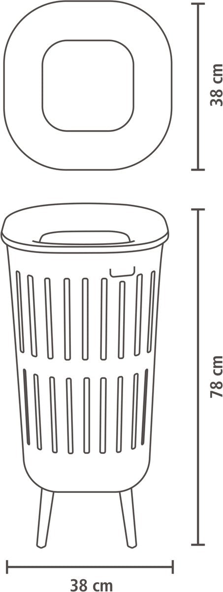 Brabantia Collect-It Hi Wasmand - 55 l - Soft Beige - afbeelding 3
