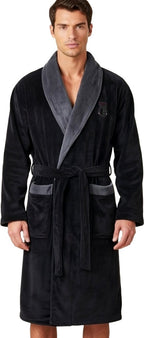 Gentlemen - zwart/grijs - heren badjas - afbeelding 3