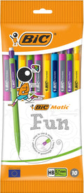 BIC Matic Fun - Vulpotlood met gum - HB Potlood 0.7 mm - 10 Stuks - afbeelding 1