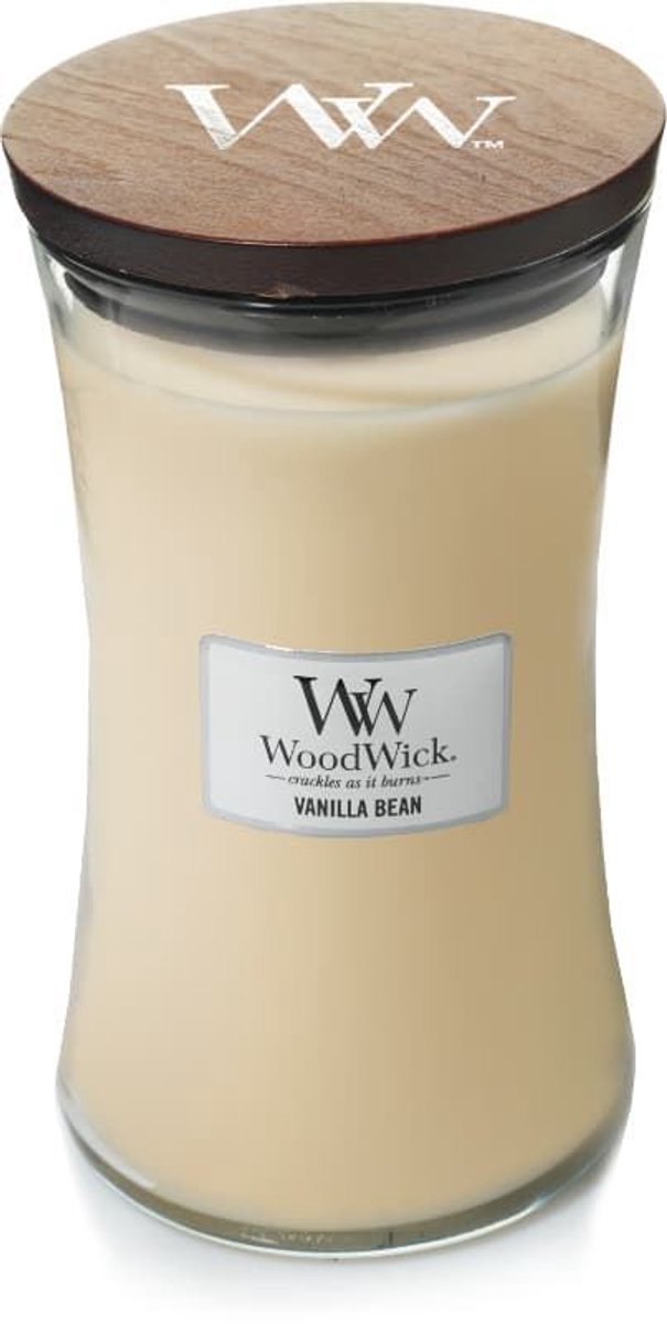 WoodWick Hourglass Large Geurkaars - Vanilla Bean - 130 branduren - afbeelding 2