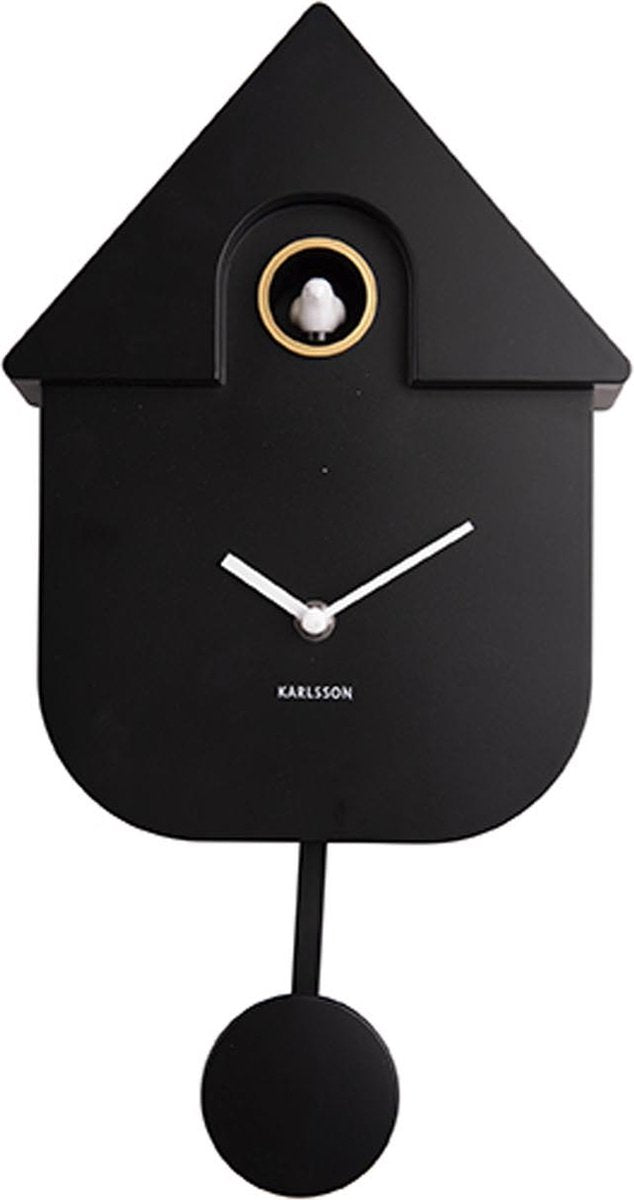 Karlsson Koekoeksklok Modern Cuckoo ABS - Zwart - 41x8,5x21,5cm - afbeelding 3
