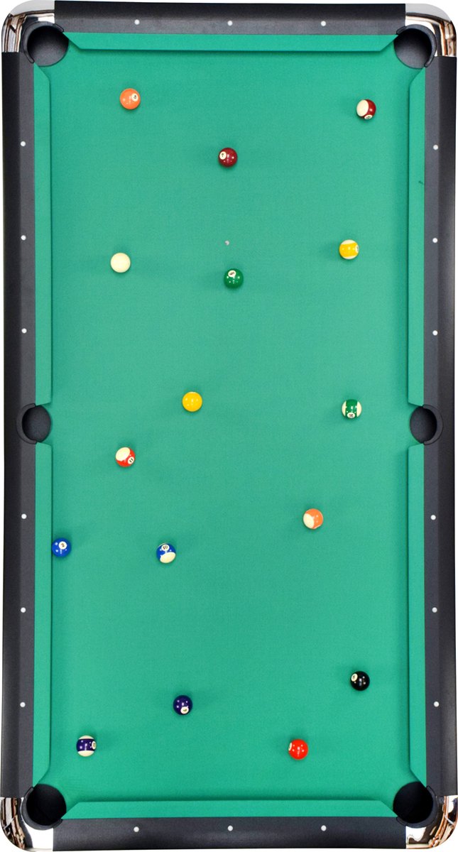 NORTH Gardone Pooltafel Zwart/Groen 8FT - afbeelding 2