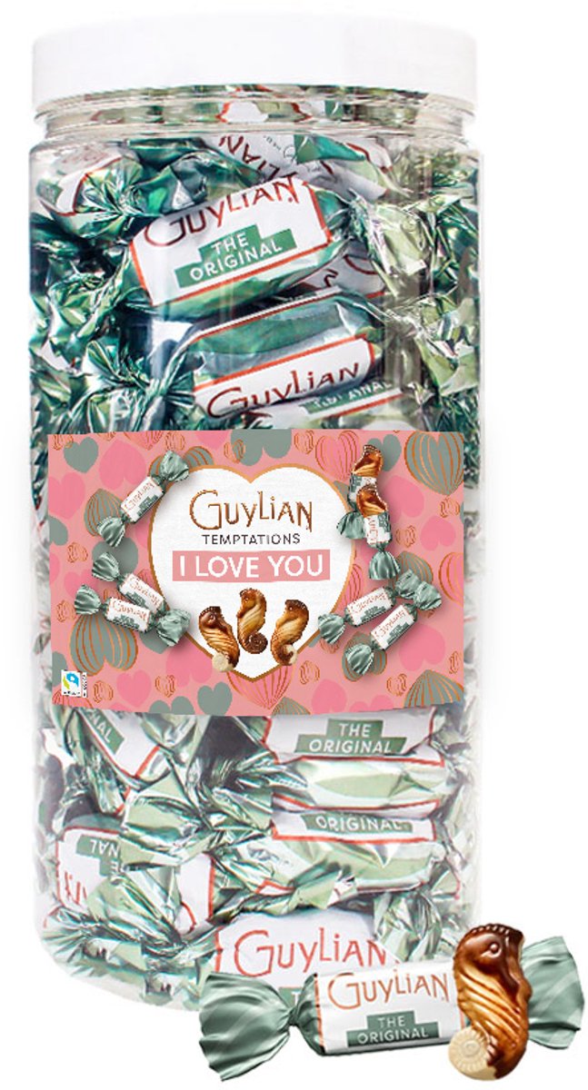 Guylian Temptations Original chocolade - "I love you" - melkchocolade met praliné - valentijnscadeau - 750g - afbeelding 1