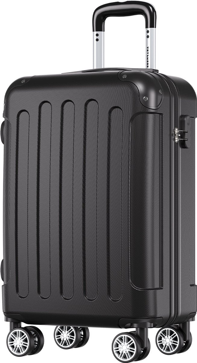 TRVLMORE Handbagage Koffer - 38L - Cijferslot - Lichtgewicht - Trolley - 54x36x20cm - Past binnen 55x40x20 cm - Zwart - afbeelding 1