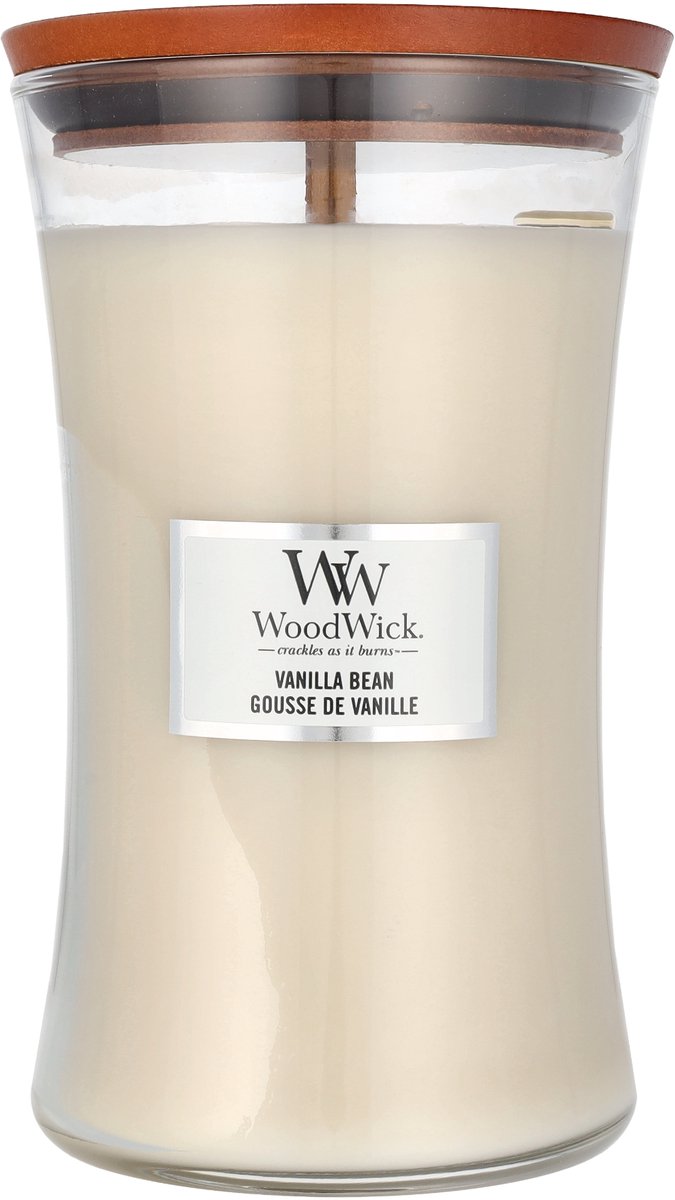 WoodWick Hourglass Large Geurkaars - Vanilla Bean - 130 branduren - afbeelding 4