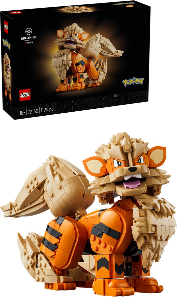 LEGO Pokémon - Arcanine Pokémon Dieren Figuur - 72160 - afbeelding 2