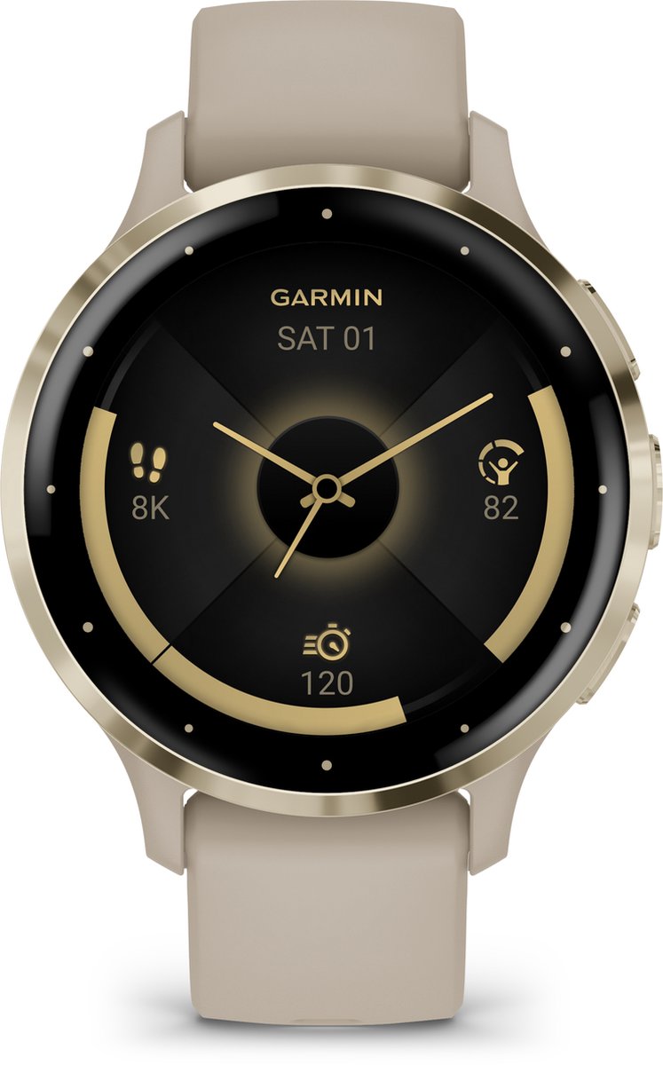 Garmin Venu 3s - Smartwatch - AMOLED-Scherm - 41 mm - French Grey - afbeelding 1