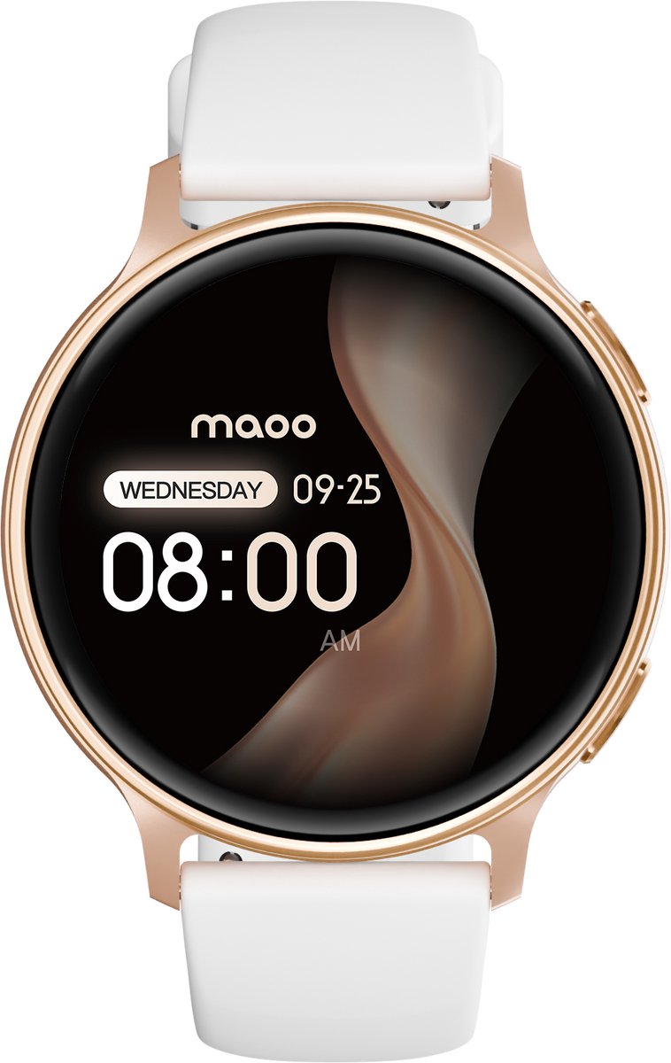 Maoo Ventura 2 - GPS Smartwatch Dames - AMOLED - Siliconen, Leren en Sportbandje - afbeelding 2