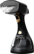 Auronic Kledingstomer - Stoomapparaat - Krachtige Handstomer Kleding en Meubilair - 300ml - 1500W - Steamer - 2 Opzetstukken - Extra Lang Snoer - Zwart - afbeelding 1