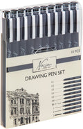 Fineliners Zwart en Brush Pen Set - Pennen, Tekeningen en Schetsen, Fineliner Set, Tekenpennen, Drawing Set - afbeelding 1