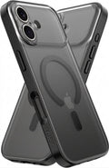 IYUPP Hoesje Geschikt voor iPhone 17 Hoesje - Geschikt voor MagSafe - Shockproof Back Cover - Mat Zwart Transparant - afbeelding 1