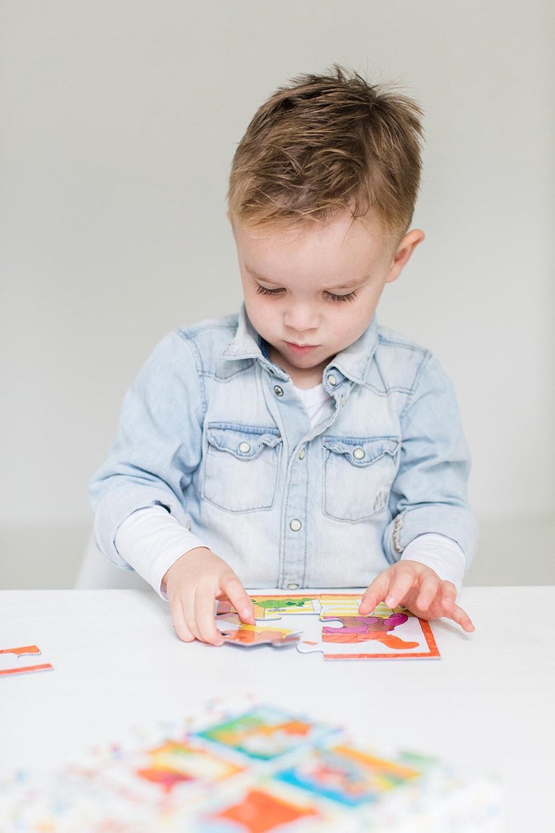 Dikkie Dik puzzel 4 in 1 educatief peuter speelgoed - kinderpuzzel 4x6x9x16 stukjes leren puzzelen - cadeautip puzzel 3 jaar en ouder - Bambolino Toys - afbeelding 4