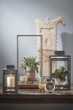 Mica Decorations lantaarn/windlicht - zwart - metaal/glas - afbeelding 4