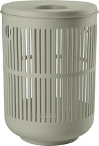 Zone Denmark Ume Wasmand met Deksel - 60 liter - Eucalyptus - Kunststof - Ronde Wasmand met Hengsel - Wasbox of Opbergmand - afbeelding 1