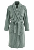 Unisex badjas fleece - ochtendjas - groen - afbeelding 1