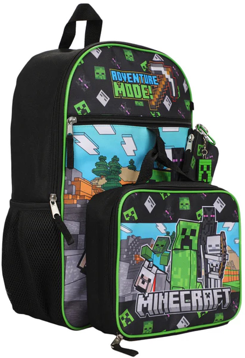 Minecraft Rugzak - 5-delige set - afbeelding 1