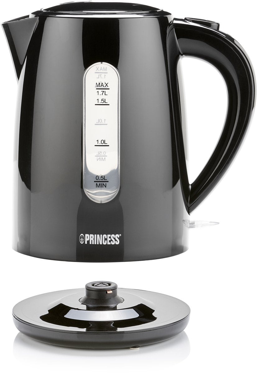 Princess Waterkoker 236017 - 1.7 Liter - 360° draaibaar - 2200W - Waterniveau indicator - Kalkfilter - Zwart - afbeelding 4