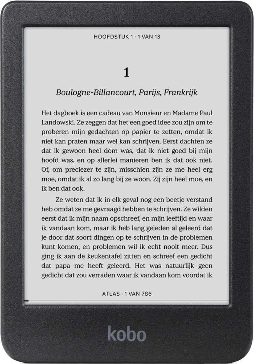 Kobo Clara BW - E-reader - 6 inch - 16GB - Luisterboeken - Zwart - afbeelding 1