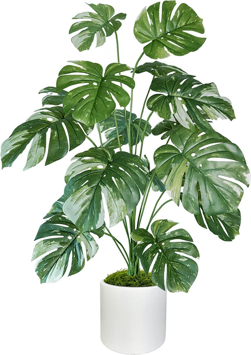 Boncy® Premium Kunstplant in pot - 120 cm Monstera Kunst plant - afbeelding 1