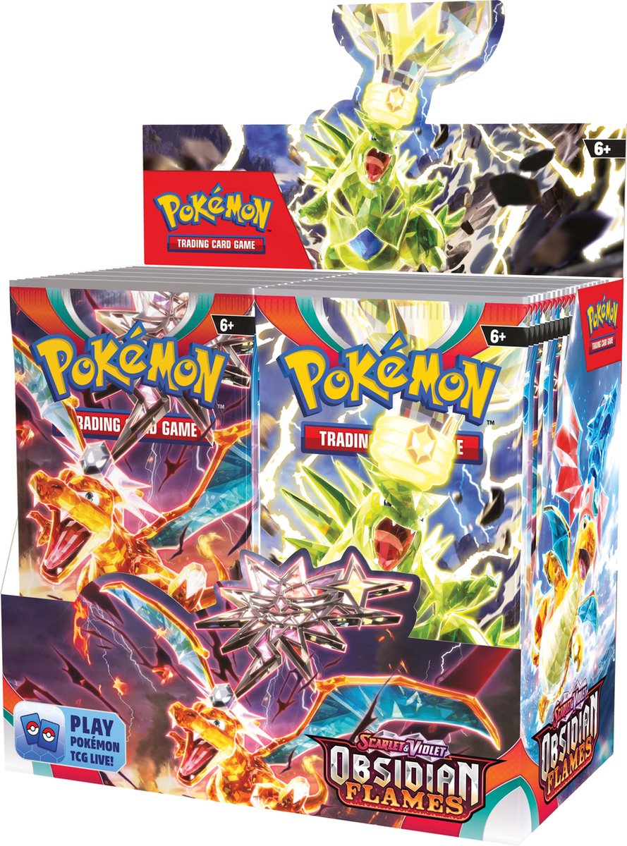 Pokémon Scarlet & Violet Obsidian Flames Booster Display - 36 Booster Packs - Pokémon Kaarten - afbeelding 2