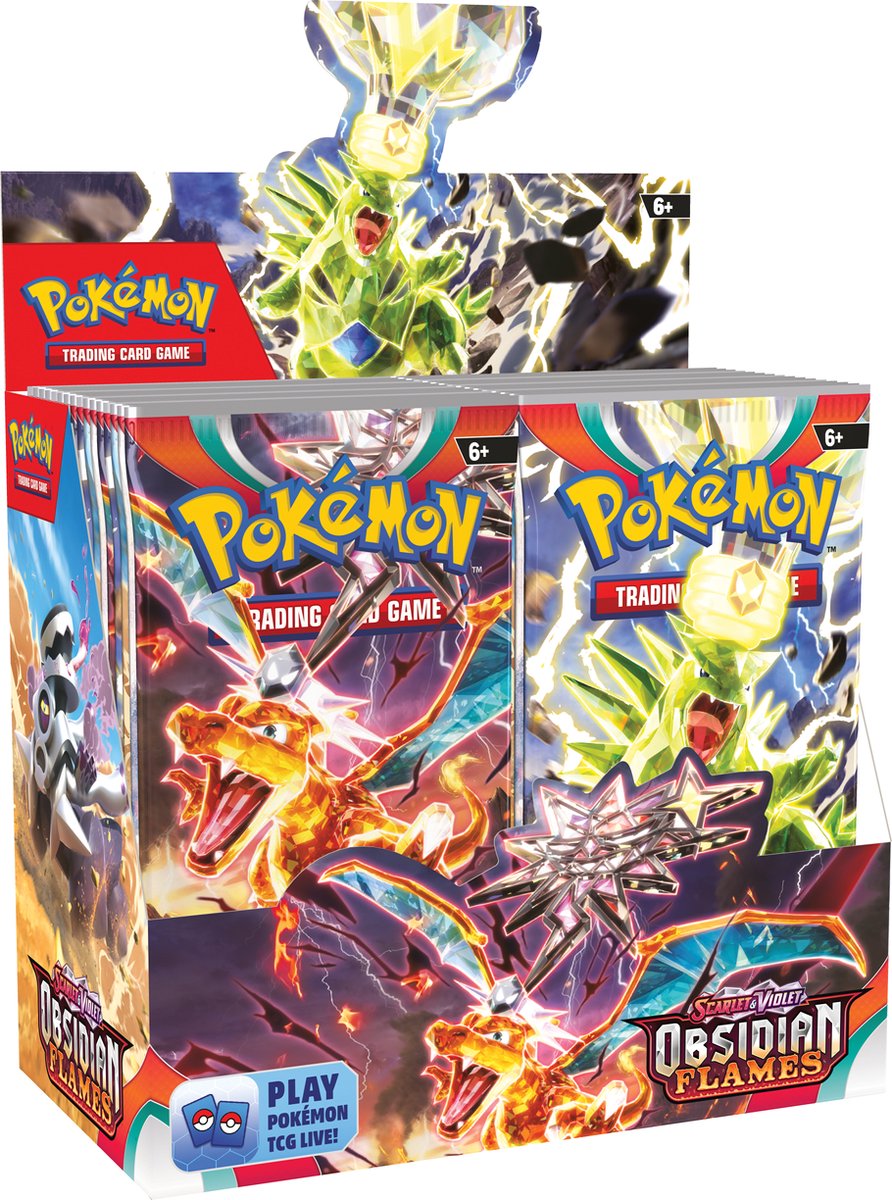 Pokémon Scarlet & Violet Obsidian Flames Booster Display - 36 Booster Packs - Pokémon Kaarten - afbeelding 5