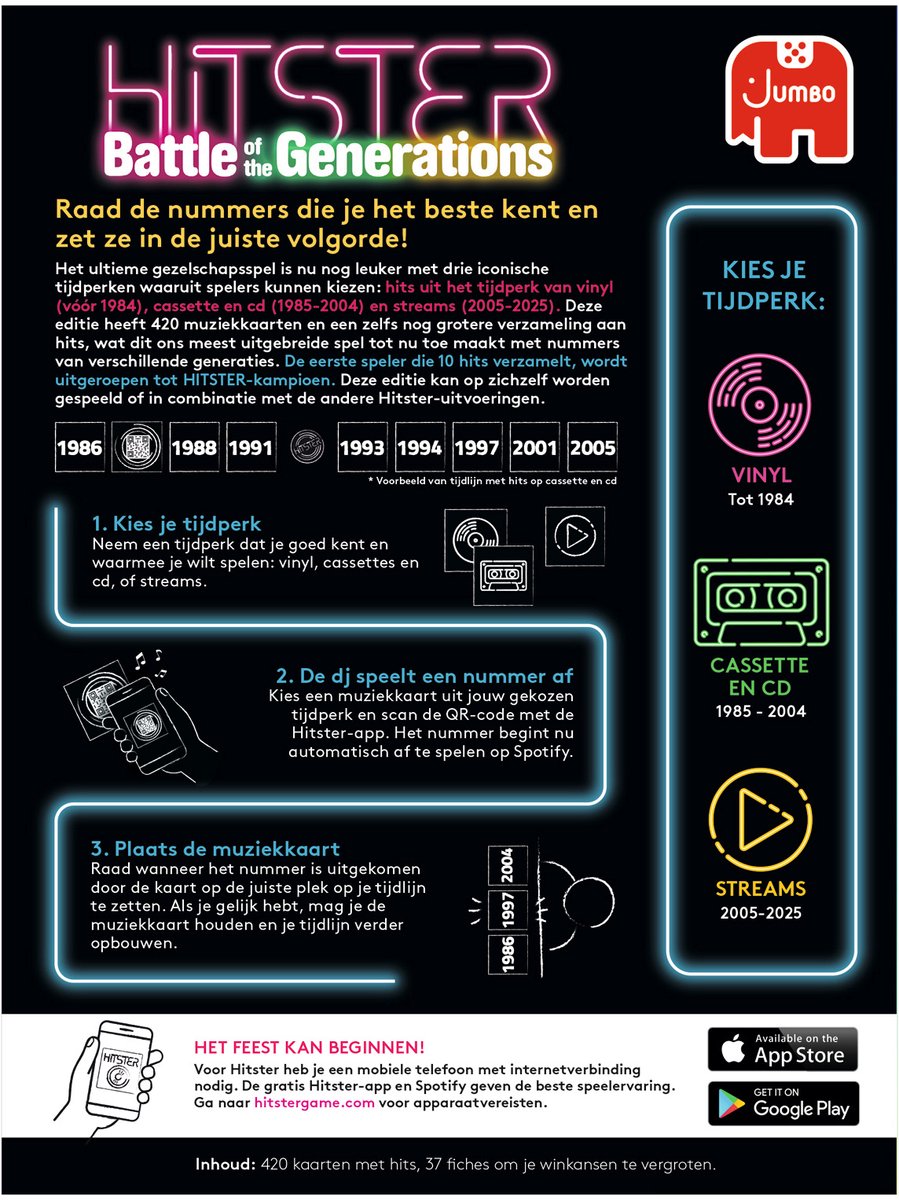 Hitster - Battle of the Generations - Nederlandstalig Partyspel - Actiespel - Muziekspel - afbeelding 5