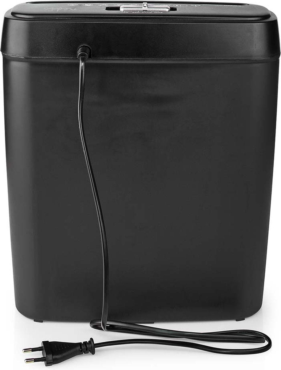 Nedis Papierversnipperaar - 6x A4 vellen - 10L - Voor thuis / kantoor - Stroken P2 - Zwart - afbeelding 2