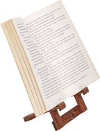 QUVIO Klein Boekenstandaard - Boekenhouder - Kookboek standaard - Leesstandaard - Book holder - Kookboekstandaard - Boekhouder - Tablet houder - Hout - Donkerbruin - Klein - Geschikt voor boeken tot A5 formaat of tablet - afbeelding 5