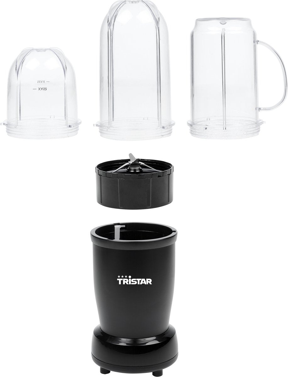 Tristar BL-4486 Smoothie Maker - Blender - 350W Vermogen - 0.5 Liter - Incl. 3 Drinkbekers - Vaatwasserbestendig - afbeelding 4