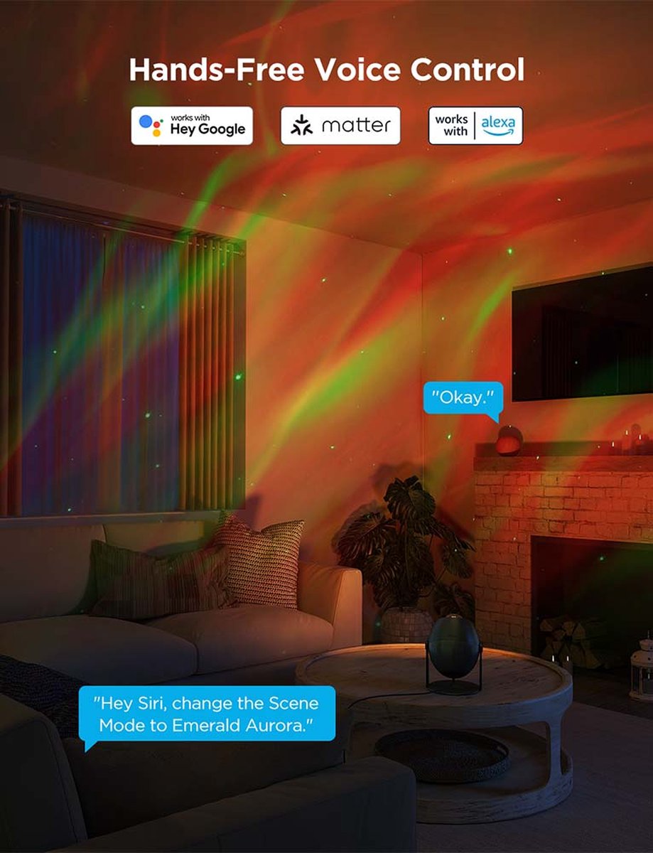 Govee sterrenprojector Matter RGBW - afbeelding 3