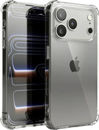 Hoesje - Geschikt voor Apple iPhone 17 Pro - Sterk & Shockproof - Siliconen Shock Case - Hoes Cover - Telefoonhoes - Transparant - afbeelding 1