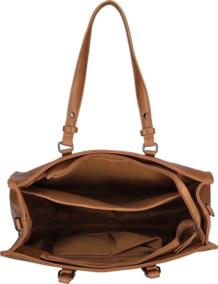 Enrico Benetti Lily Shopper 15 inch laptopvak - 66725 - Cognac - afbeelding 5