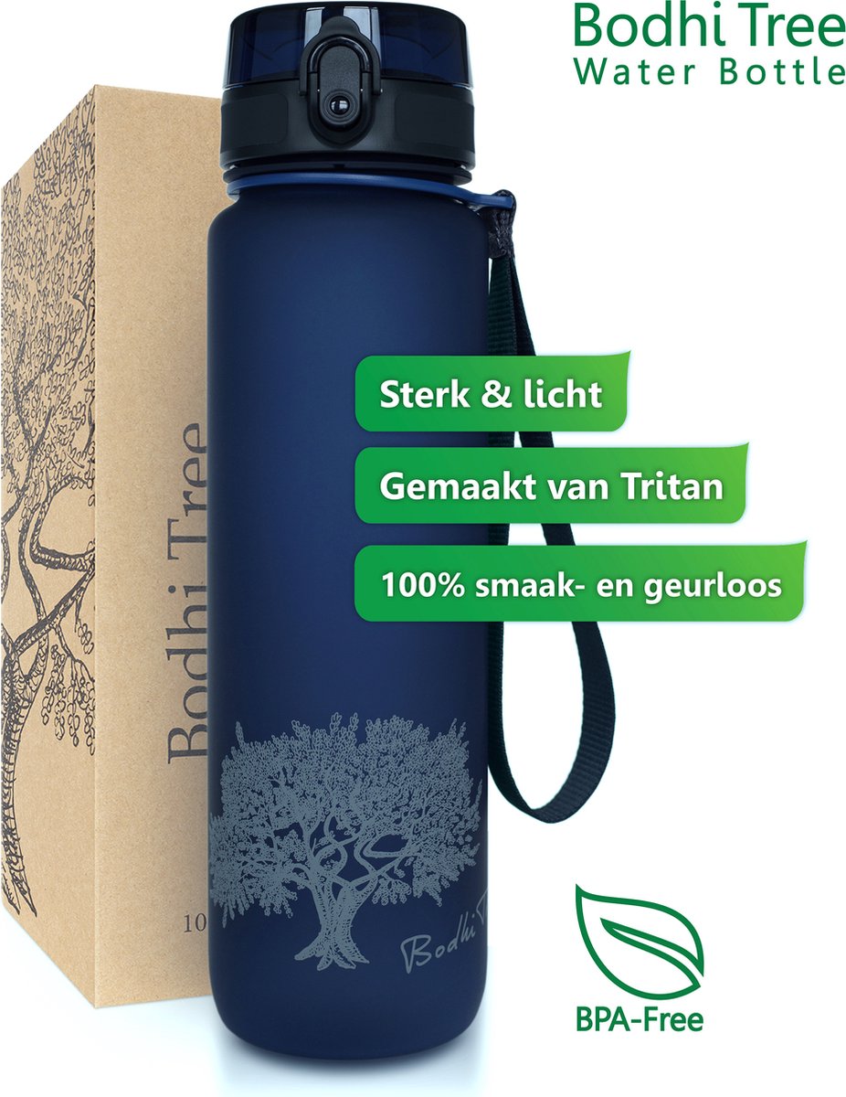 Bodhi Tree® Waterfles 1 Liter - Drinkfles met Fruit Filter - 100% Lekvrij - afbeelding 5