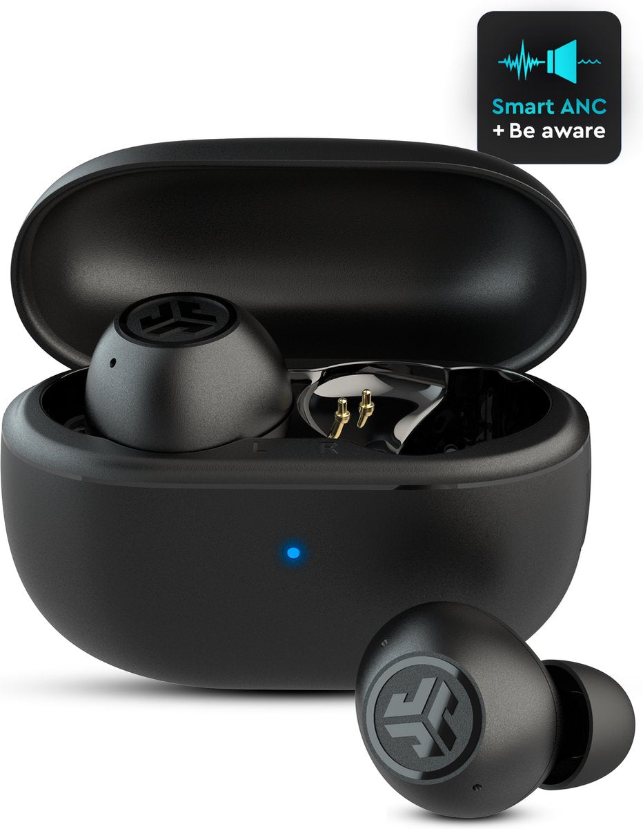 JLab Go Pop ANC Draadloze Oordopjes - Noise Cancelling Oortjes Draadloos - 24 uur Batterijduur - Bluetooth Multipoint - Met Microfoon - Geschikt voor Android en Apple - Zwart - afbeelding 1
