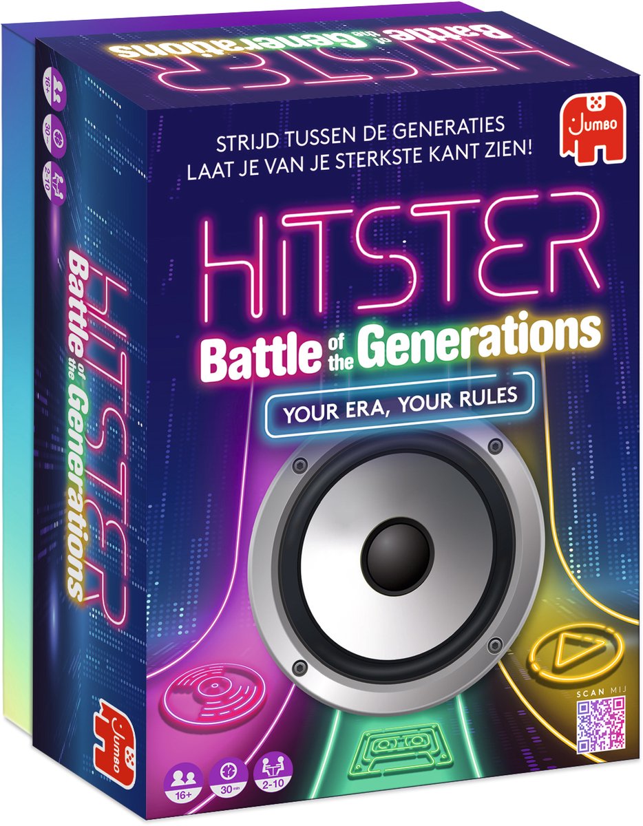 Hitster - Battle of the Generations - Nederlandstalig Partyspel - Actiespel - Muziekspel - afbeelding 1