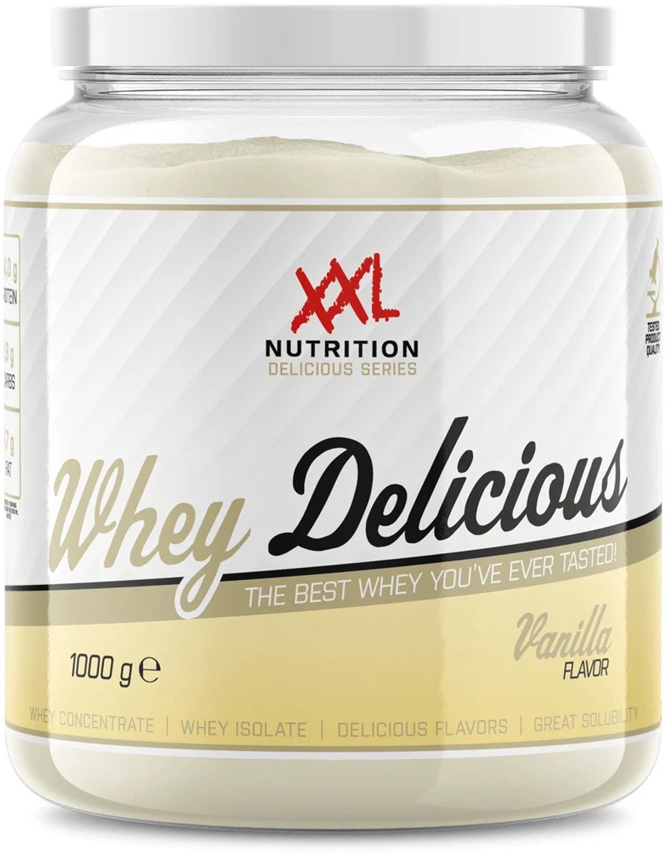 XXL Nutrition - Whey Delicious - Vanille - Eiwitpoeder - 1000 g - afbeelding 1