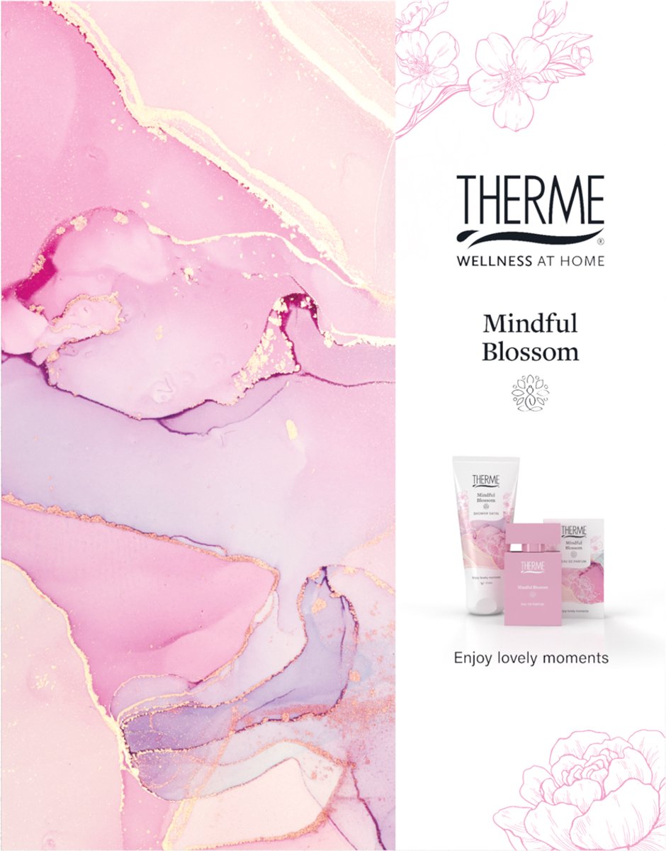 THERME Mindful Blossom Perfume Gift Set - geschenkset - Eau de Parfum 30 ml+Shower Satin 200 ml - afbeelding 3